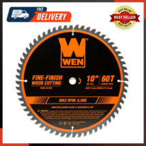 10 In. 60-Tooth Fine-Finish Professional Woodworking Saw Blade For Miter... - $16.92