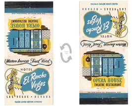 Vtg Matchbook Cover 30 stk El Rancho Vegas Hotel Casino Las Vegas NV 1950s - £11.66 GBP