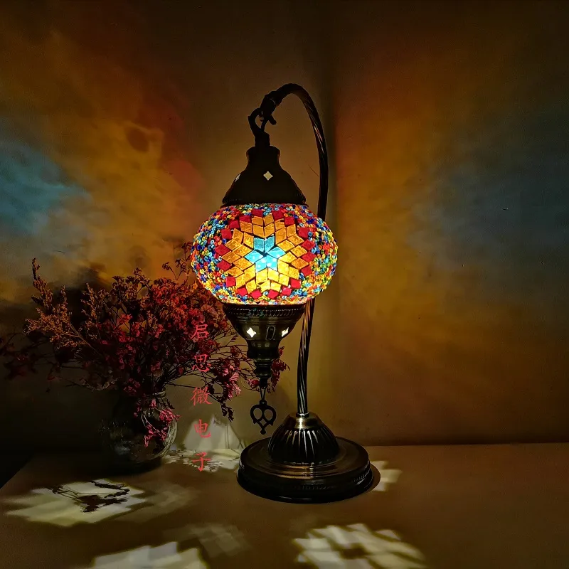 Turkish mosaic table Lamp vintage art deco Handcrafted lamparas de mesa  mosaic - £64.15 GBP