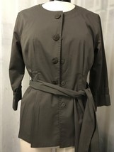 Elie Tahari Women&#39;s Jacket Gray 3/4 Length Sleeve Jacket Size Medium - £37.88 GBP