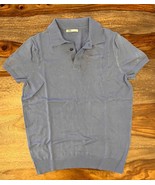 Zara Polo Shirt Adult  Blue Short Sleeve Knit Casual  Men&#39;s Size S - £15.01 GBP