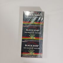 (Pack of 3) African Formula Black Soap with Shea Butter & Aloe Vera Bar – 3.5 oz image 2