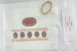 Funda Scully Needlepoint Oval Hinged Box FS-019 Pinecones Hand Painted C... - $125.69