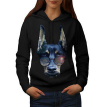 Wellcoda Cool Dog Doberman Womens Hoodie, Bright Casual Hooded Sweatshirt - $40.49