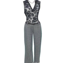 Cache Crop Wool Blend Removable Belt Tweed Pant Black White Gray New $118 NWT - $47.20