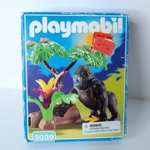 Playmobil Zoo &amp; Safari Vintage 3039 Silverback Gorilla Tree New Box Damage - £18.65 GBP