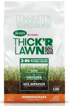 Scotts 30178 Turf Builder Thick&#39;R Lawn Bermudagrass Grass Seed Mix 40lbs - £112.32 GBP