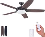 52-Inch Matte Black Clancy Ceiling Fan From Prominence Home 51483-01. - £125.35 GBP