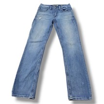 BKE Jeans Size 30R W30&quot;xL32&quot; Jake Straight Leg Jeans Distressed Blue Denim Pants - £26.47 GBP