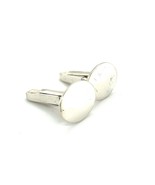 Bulgari Bvlgari Estate Engraveable Mens Cufflinks Sterling Silver B3 - $485.10