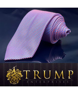 DONALD J TRUMP MEN&#39;S TIE PINK/PLAIDS &amp; CHECKS WIDTH: 3.25&quot; LENGTH: 59.5&quot; - $1,889.83 MXN