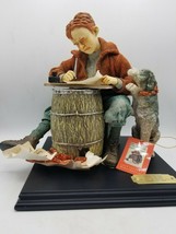 Clothtique Norman Rockwell &quot;Love Letters&quot; new in box with Dog and base - $49.45