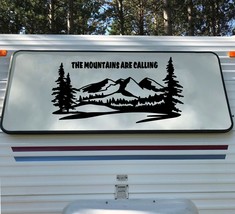 The Mountains Are Calling Vinyl Decal V2 - RV Camper Graphics Scene - Di... - $8.90+