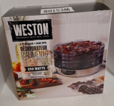 Weston Food Dehydrator-4 Tray For Jerky, Fruits, Vegetables, and Herbs. ... - £32.00 GBP