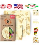 Eco-Friendly Beeswax Wraps - Honeycomb 3 Pack (S, M, L) for Sustainable ... - $661.75 MXN
