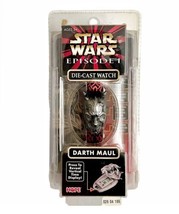 NEW Sealed Vintage 1999 Star Wars Episode 1 DARTH MAUL Die-cast Watch - £15.97 GBP