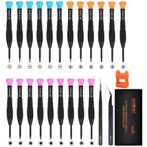 HORUSDY Mini Screwdriver Set, Set of 24 Pieces Magnetic Small Phillips/Slotted/T - £15.17 GBP