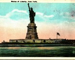 Statua Della Libertà Nyc New York Ny Unp Wb Cartolina E5 - $4.49