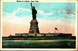 Statua Della Libertà Nyc New York Ny Unp Wb Cartolina E5 - £3.53 GBP