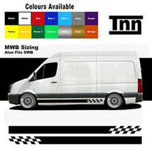 Side Stripe Stickers Graphics Vinyl Decals For Volkswagen VW Crafter MWB... - £40.05 GBP