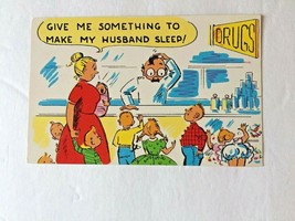 Vintage Card Wife with Active husband. 8 Kids and still going. Drugstore Comic . - £2.71 GBP