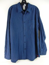 The North Face Blue Long Sleeve Striped Button Up Cotton Shirt - $20.53