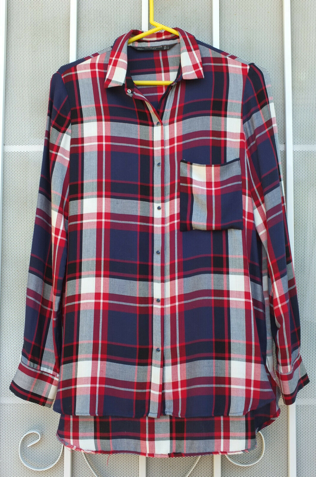 Primary image for ZARA ~ Trafaluc Collection Sz S Plaid Shirt Snap Closures ~ SHIPS FREE