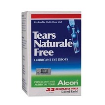 6 X Alcon Tears Naturale Free 32 Vials (0.8ml/each) Lubricant DHL EXPRESS - £85.03 GBP