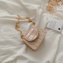Women Mini Crossbody Bags Stone Pattern Pu Leather  Handbags Trend Designer Chai - £116.77 GBP