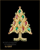 Signed Eisenberg Ice Rhinestone Christmas Tree Pin (#J1208) - $110.00