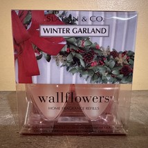 Slatkin &amp; Co WINTER GARLAND Wallflowers Home Fragrance 2 Refills Bath Body Works - £15.20 GBP
