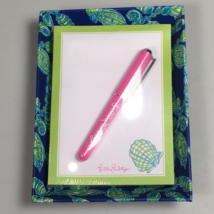lilly pulitzer stationery, paper with pen and catchall beach theme seashell - $26.59