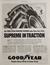 1951 Print Ad Goodyear Super-Sure-Grip Tractor Tires Made in Akron,Ohio - $20.68