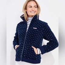 Vineyard Vines Birdseye Sherpa Full Zip Jacket Navy M - $22.00