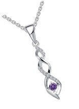 925 Sterling Silver Infinity Heart Pendant with - £90.86 GBP