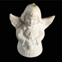 VTG GOEBEL 1988 w/Germany White Ceramic Angel Bell Tree Ornament - £17.17 GBP