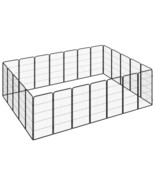  Dog Playpen Black Powder-coated steel Large Collapsible - $809.66 CAD