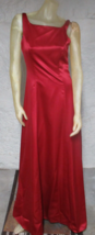 Davids Bridal Full Length Bridesmaid Dress Gown or Formal Gown Size 4 Cherry Red - £38.48 GBP