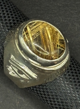 Sterling Silver Signet Ring w/ Rutilated Quartz &amp; Eye of Horus - $850.00