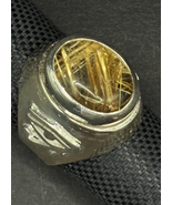 Sterling Silver Signet Ring w/ Rutilated Quartz &amp; Eye of Horus - $850.00