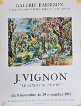 Vignon - Poster Original Display - The Jardin Of Renoir - Barbizon - 1971 - £130.80 GBP