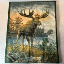 Joe Hautman Moose Cotton Quilt Art Tapestry - $562.22 MXN