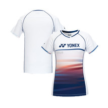 YONEX 23FW Women&#39;s Badminton T-Shirts Apparel Top Sportswear Wine Red 233TS014F - £51.13 GBP