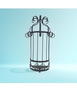 Gothic Black Scrolled Wrought Iron Wall Sconce Candle Holder 20&quot; Spanish... - $135.81 CAD