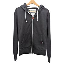 SuperDry Athletics Japan Heavy Zip Up Sweatshirt Jumper Hoodie Black Med... - $129.99