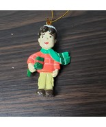 2004 Viacom plastic ornament red sweater green scarf - $2.99