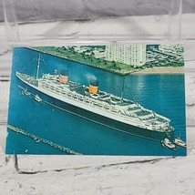 Vintage Postcard RMS Queen Elizabeth Ship Port Everglades Retiring  - £7.76 GBP