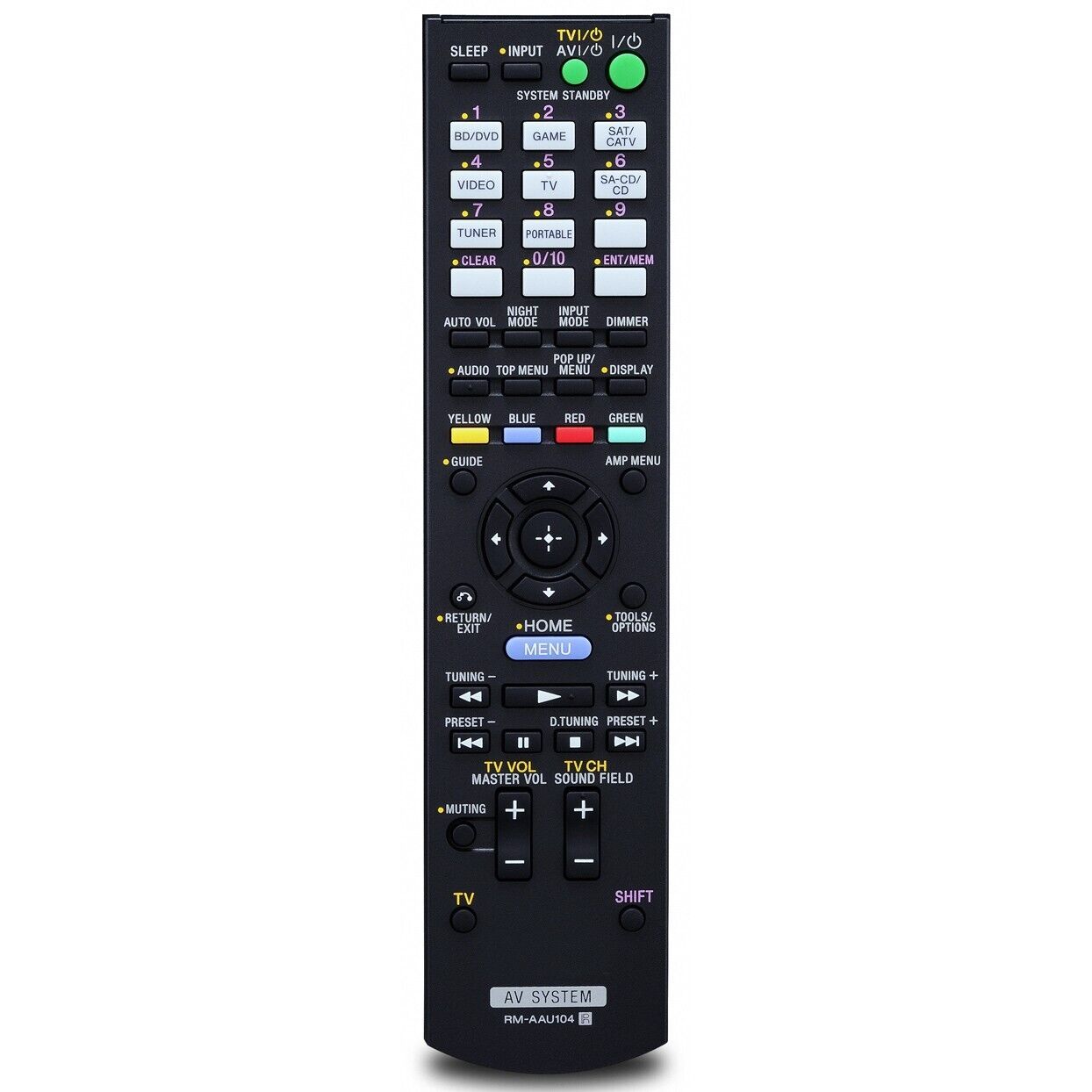 AV Receiver Remote Control RM-AAU104 for Sony STR-DH520  			