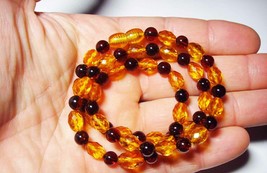 Amber necklace Natural Baltic Amber colorful mixed shape beads  A-437 - £93.79 GBP