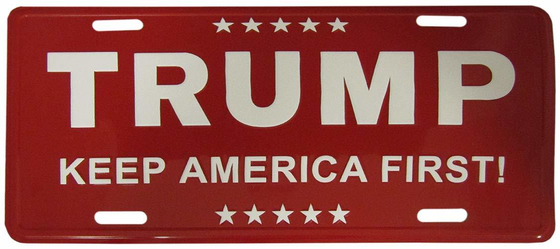 Trump Keep America First! Red 6&quot;x12&quot; Aluminum License Plate Sign - Made ... - $4.88